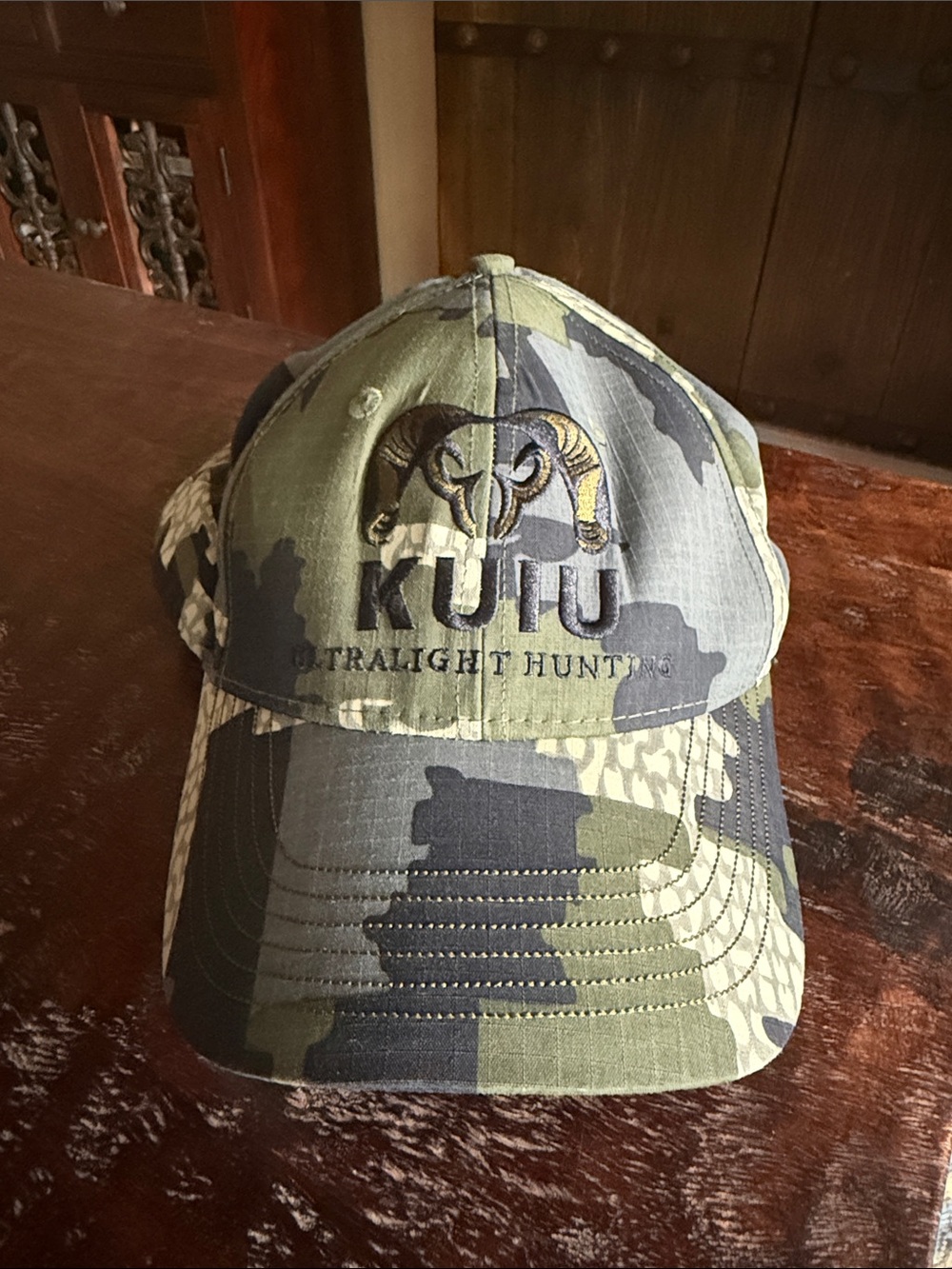 KUIU Camouflage Hunting Cap in Green and Black
